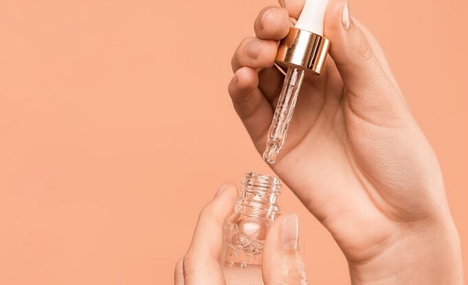 Bottle of facial oil